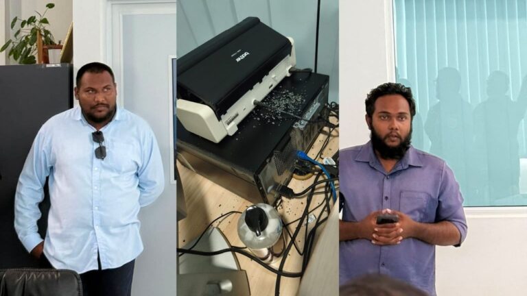 މުޒާހަރާގެ ބައިވެރިން ތަންދޫކޮށް ދިޔަ ފަހުން ފޯކައިދޫ ފެނަކަ އޮފީހުގެ ތަކެއްޗަށް ގެއްލުން ވެއްޖެ.